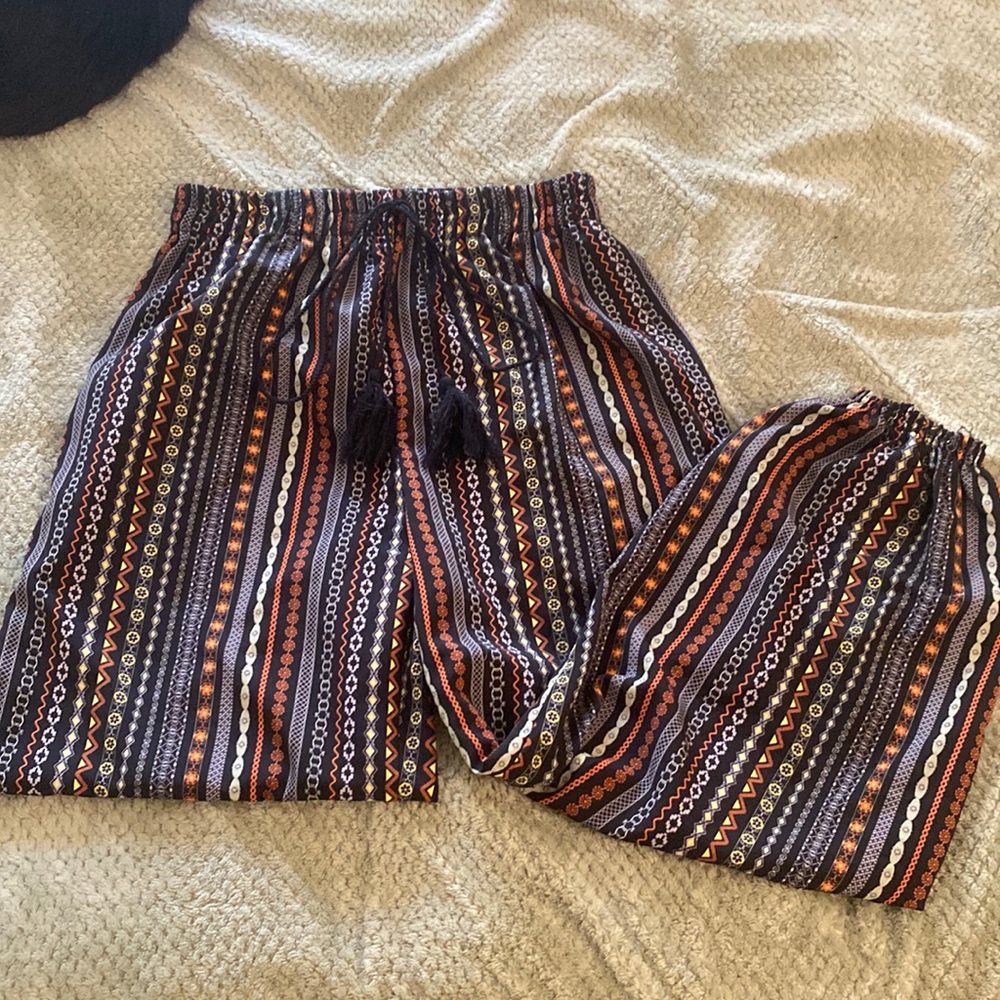 SHEIN Dark Blue Boho Pants.